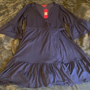NWT Lilly Pulitzer navy Misha Wrap dress sz L